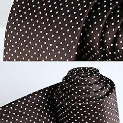 HISDERN Brown Ties for Men Polka Dot Elegant Silk