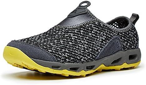 CraneLin Men's Outdoor Hiking Shoes for Men Walking Sneaker Boating Water &amp; Trail Shoes CRHW6130-Grey-40