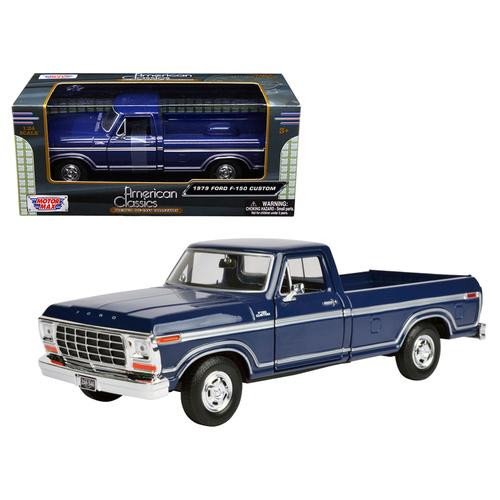 1979 Ford F-150 Pickup Truck Blue 1/24 Diecast Model Car by Motormax