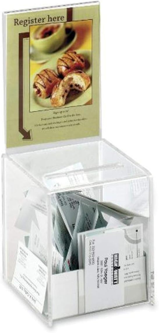 Safco Small Acrylic Collection Box, Clear