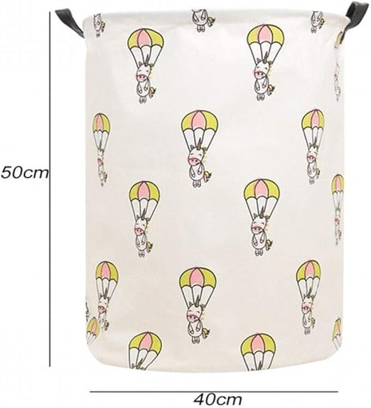 PONNMQ Falten Wäschekorb Runde Vorratsbehälter Tasche Große Korb