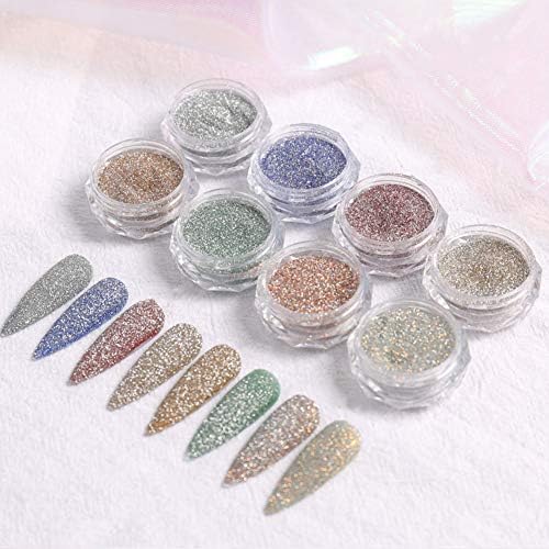 8色セット ダイヤモンド 輝く ネイルグリッター ネイルデコ ネイルパーツ ネイルアート Rdeeipe Net