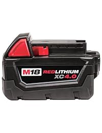 Paquete de baterías de capacidad extendida 48-11-1840 M18 Red Lithium XC 4.0, de Milwaukee
