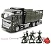 CORPER TOYS Military Truck Army Cars Pull Back Toy Die-cast Metal Alloy Model Car Playset Soldier Transport Vehicle for Boys Kids - 8 Pieces
