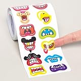 Mouth/Lips Stickers for Children to Decorate and Personalize Crafts & Cards - Scrapbooking Model Making Embellishment for Kids (Roll of 400)