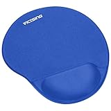 VicTsing Mouse Pad with Gel Wrist Rest, Mousepad with Non-Slip PU Base Mouse Mat for Home, Office & Travel, Blue