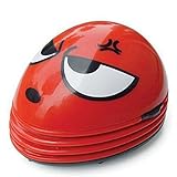 eFuture(TM) Red Annoyed Expression Prints Design Electric Battery Operated Desktop Vacuum Cleaner Mini Dust Cleaner +eFuture's nice Keyring