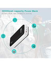 tonv Power Bank 30000 mAh cargador portátil, Negro