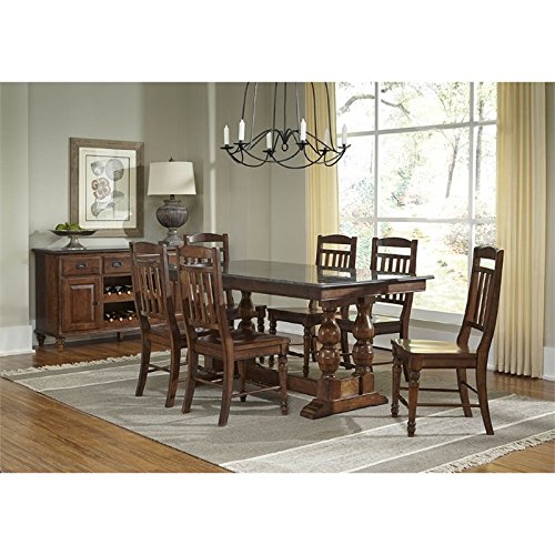 A-America Andover 8 Piece Counter Height Dining Set in Cherry