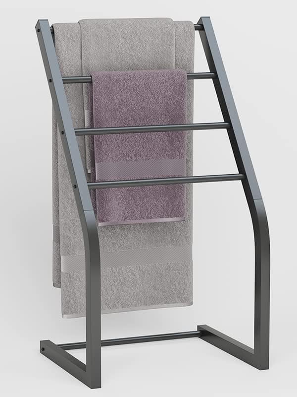 Towel Rack Freestanding Floor Stand for Bathroom 4Tier Metal Towel