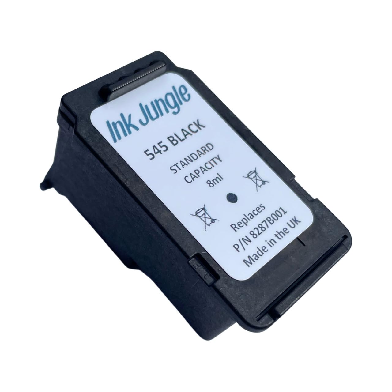 Ink Jungle PG545 Black Refilled Ink Cartridge For Canon PIXMA TS3351 MG2551S TS3650S TR4650 TR4651 TS205 TS305 TR4550 TR4551 TS3150 TS3151 TS3350 TS3351 TS3352 TS3355 TS3450 TS3451 TS3452 Printers