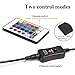 LED Aquarium Light, Smiful Submersible Fish Tank Light Colorful Remote Control Waterproof Crystal Glass LEDs Lights Bar (11