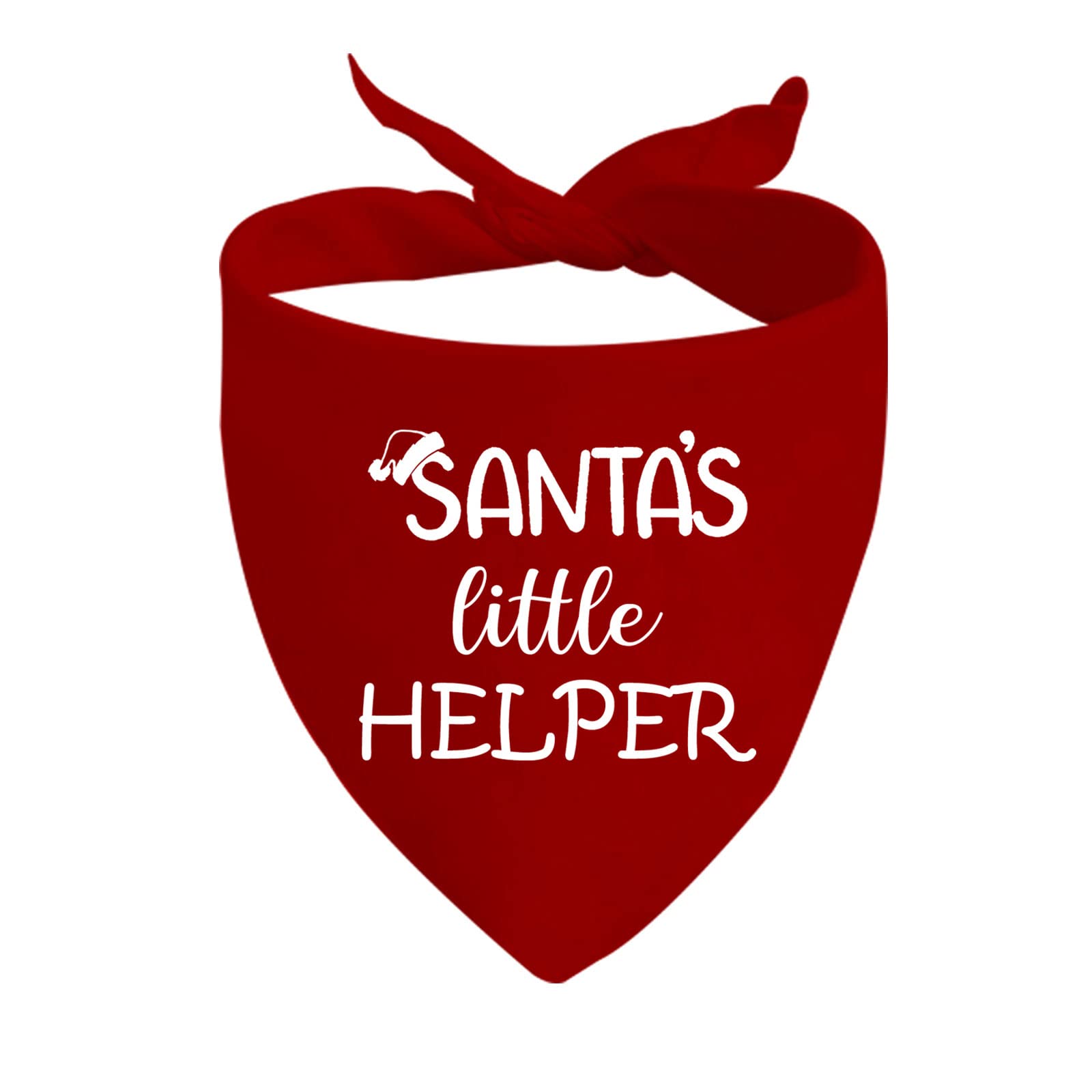 1 Piece Christmas Dog Bandana Santa's Little Helper Over the Collar Dog Bandana (Santas Little D)