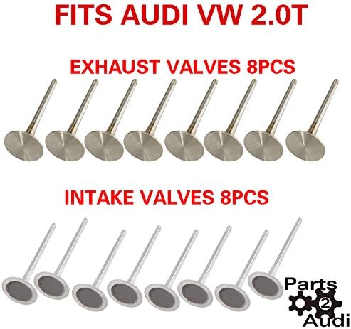 Engine Intake Valves Exhaust Valves 16pc Kit Fits Audi VW 2.0T