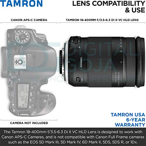 Tamron 18400mm f/3.56.3 Di II VC HLD Lens for Canon DSLR Cameras with