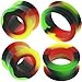 (1 Pair ONLY) (Please Choose Size and Color) Flexible Silicone Flesh Tunnel Ear Gauge Plug Size Available 8g (3mm) to 1 3/16