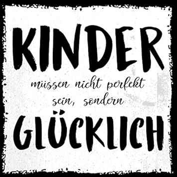 How About Tee Kinder Müssen Nicht Perfekt Sein Sondern Glücklich Stylischer Kühlschrank Magnet Mit Lustigem Spruch Motiv Zur Dekoration Oder