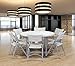 National Public Seating BT-R Series Steel Frame Round Blow Molded Plastic Top Folding Table, 700 lbs Capacity, 48
