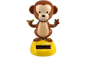 GENERIC Solar Powered Dancing Animal Dolls,Solar Dancing Monkey Toy, Window Sun Catcher Car Decor