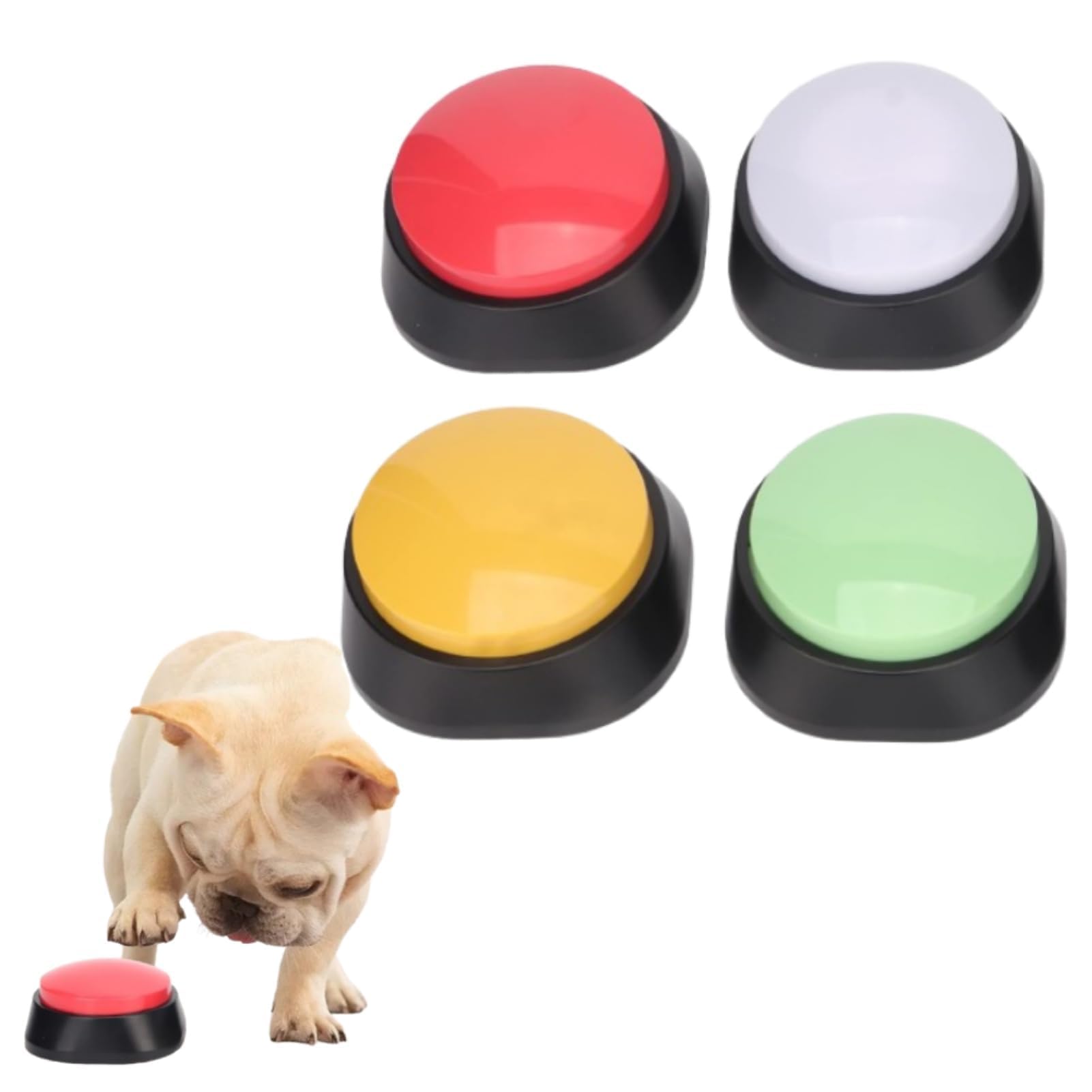 Dog Buttons Talk Training, Dog Buttons for Communication and Training Voice Recording Button Dog Talk Recordable Training Buzzers Answer Buzzer 30 Second Record Playback