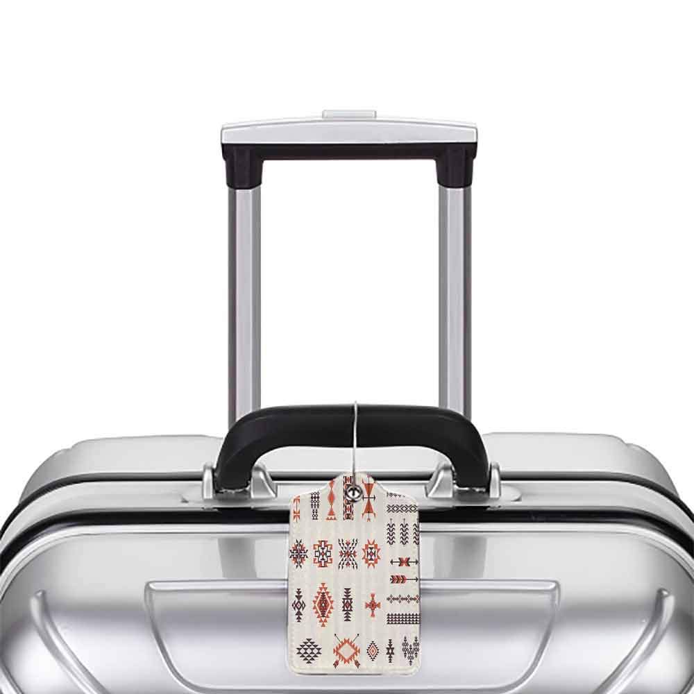 Waterproof luggage tag Native American 