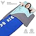 Forbidden Road Sleeping Bag Liner Sleep Sheet Sleep Sack Camping Travel Liner with Pillow Cover Cotton Soft Healthy Clean Extreme Roomy - 2 Sizes 4 Colors (Sky Blue, Medium)