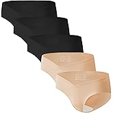 Angelhood Seamless Maternity Underwear for Women, Pregnancy Postpartum Panties No Show Bikini Under Bump Pack of 5, 3