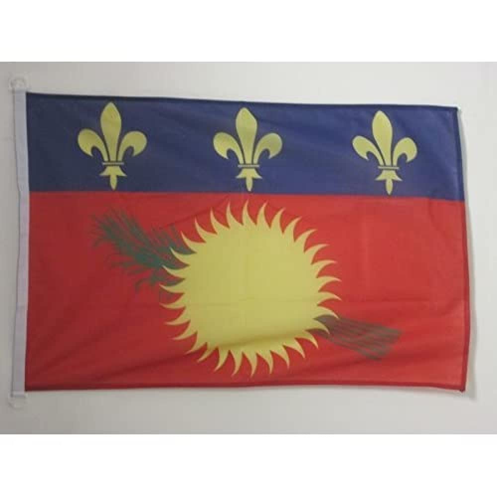 AZ FLAG - Guadeloupe Flag - 2x3 Ft - For Outdoor - French region of Guadeloupe Banner Knitted Polyester with Two Plastic Rings - Fade Resistant - Vivid Colors - 2' x 3' Feet - 90x60 Cm