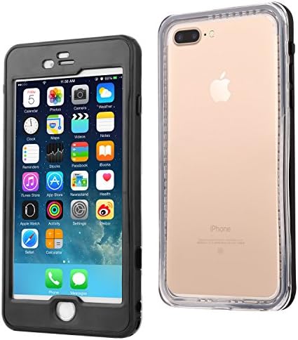 iPhone 7/6s/6 Waterproof Case Vproof [4.7.inch] [Fully Sealed] [Lens Protected] [Sensitive Touch Screen] [360°Protection] Cover Perfectly Fit for iPhone 7 (Black)