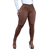 Women’s High Waisted Stretch Jeans Denim Leggings with Real Back Pockets Jeggings for Women