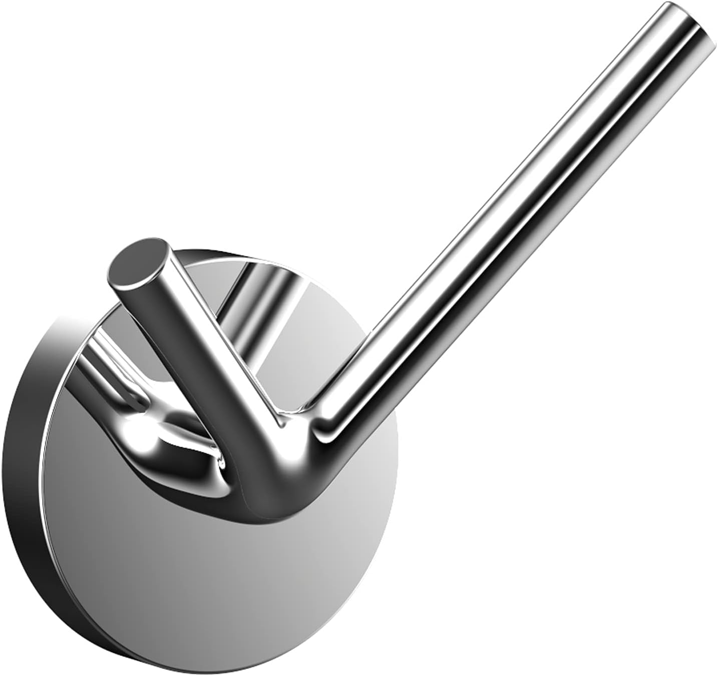Emco Round Wall Mounted Double Hook Easy Care Aluminium 2 Towel Hanger Elegant Towel Hook Screw in Chrome — image 1