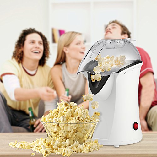 Popcorn Maker, Popcorn Machine, 1200W Hot Air Popcorn Popper Healthy Machine No Oil Needed