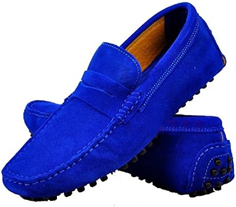 Cover Plus 9 Color Fashion Suede Leather Mens Casual Slip On Driving Moccasin Penny Loafers Flats Shoes