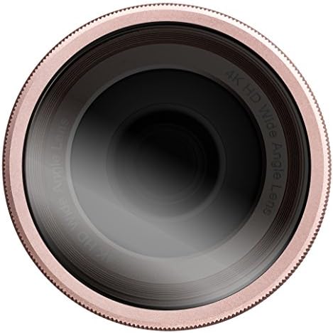 Lens for Smartphone RainbowPudding 3 in 1 Super Wide Angle Lens &amp; Macro Lens &amp; Polarizer,Clip-on Cell Phone Camera Lenses Kit for iPhone 7/7 Plus/6s/6s Plus/6/5, Samsung(Rose Gold)