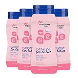 Mountain Falls Sunscreen Lotion for Babies, SPF 50 Broad Spectrum UVA/UVB Protection, Compare to Coppertone, 8 Ounce (Pack of 4)