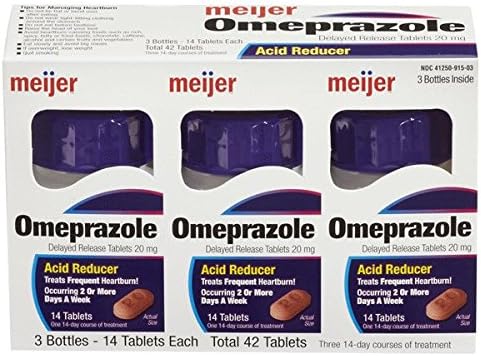Omeprazole Delayed Release Tablets 20mg Acid Reducer 3 Bottles 14 Tablets Each 42 Total- Buy More, Save More (1)