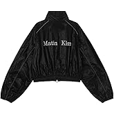 Matin Kim, Coating Crop Blouson, Black