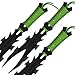 Zombie Killer Green Cord Blood Splash Throwing Knife Set of 6 (Dark Nexus Set of 3)