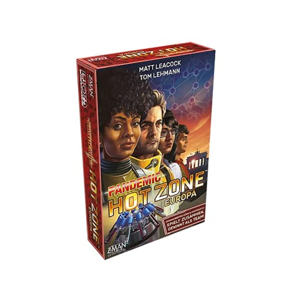 Z-Man ZMND0020 Asmodee Pandemic Hot Zone: Europe, Family Game, Strategy Game, German, Multicoloured, Colourful