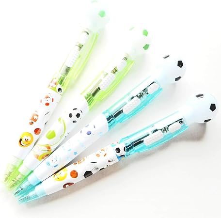 Amazon カラーランダム ４本セット サッカーボール付きの可愛いボールペン おもちゃ おもちゃ