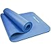 REEHUT 1/2-Inch Extra Thick High Density NBR Exercise Yoga Mat for Pilates, Fitness & Workout w/Carrying Strap (Blue)