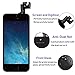 for iPhone 5S Screen Replacement with Home Button, Arotech 4.0 Inch Full Assembly LCD Display Digitizer Touch Screen with Repair Tool Kit and Tempered Glass (Black)