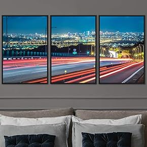 signwin 3 Piece Framed Canvas Wall Art Colorful...