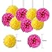 Wcaro Luau Party Supplies Flamingo Party Supplies Hawaiian Decorations Luau Decor Yellow Rose Red Tissue Paper Pom Poms Flamingo Pineapple Banner For Tropical Luau Hawaiian Summer Party Supplies