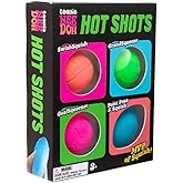 Schylling NeeDoh Hot Shot Teenie Needoh 4 Pack - Sensory Squeeze Toy - 1.5" in Diameter - Colors May Vary