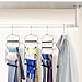 HOUSE DAY Magic Pants Hangers Space Saving - 5 Tier Closet Organizers and Storage Clothes Hangers, Multiple Hangers with Padded Swing Arm, Metal Pant Hanger for Pants, Jeans, Leggings, Slacks (5 Pack)