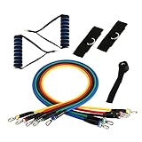 LanLan Exercise bands 11Pcs Resistance Bands Yoga Pilates Crossfit Fitness Equipment Elastic Pull Rope Workout Latex Tube Set