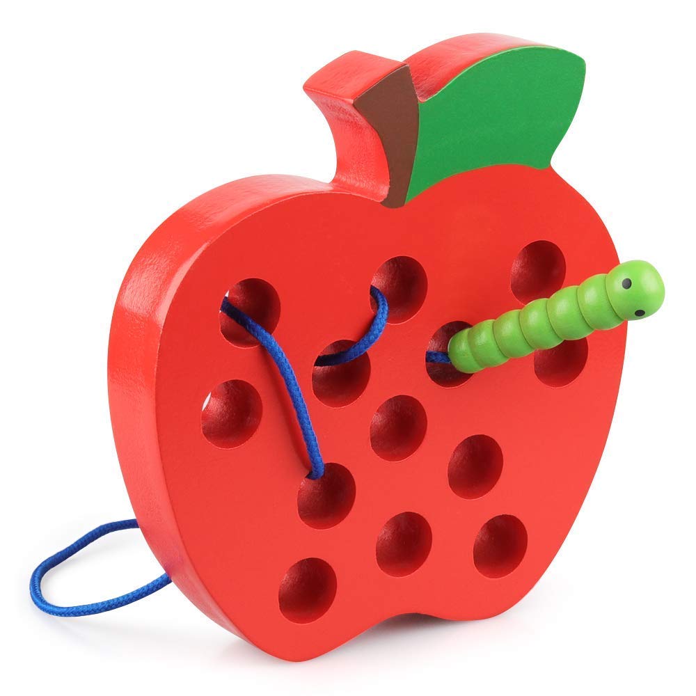 Buy Coogam Wooden Lacing Apple 
