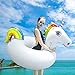 PFLOAT 45 Inches Unicorn Pool Float Inflatable Party Tube - Super Big Outdoor Pool Float WIth Rapid Valves for Kids and Adults [ Free Carrying Bag ] (White)