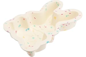 BESPORTBLE Easter 8-inch Silicone Bunny Cake Mold Candy Color Chiffon Baking Pan Rabbit Shape Dessert Baking